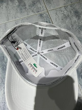 Gorra Lacoste Blanca Malla