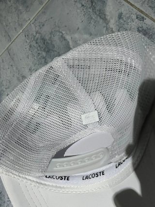 Gorra Lacoste Blanca Malla