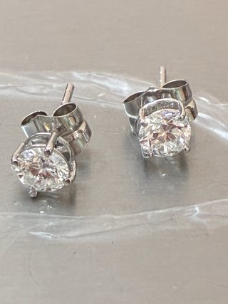 Pendientes Oro 18k Diamantes Naturales 1.12 Ct