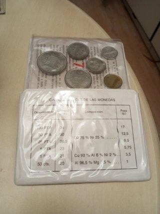 Lote monedas 1975