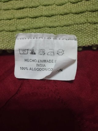 2 Tappeti in Cotone, Verde, per Camera da Letto/Bagno, 50x86