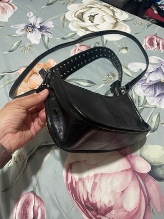 Bolso Hombro Retro Negro Tachuelas Y2K