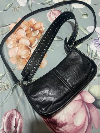 Bolso Hombro Retro Negro Tachuelas Y2K