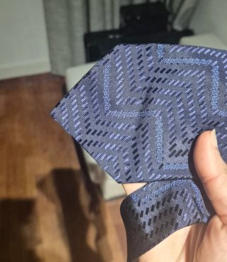 Corbata Versace Seda 100% Azul/Gris 144cm