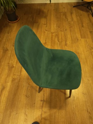 Sillas de comedor de terciopelo verde azulado