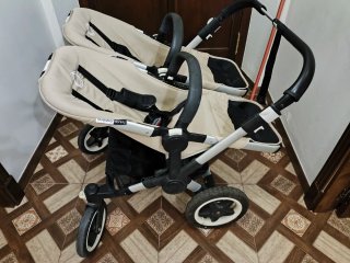 Carrito Bugaboo Donkey Gemelar Gris
