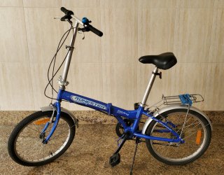 Bicicleta Plegable Aluminio Azul