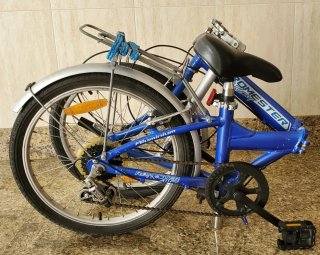 Bicicleta Plegable Aluminio Azul