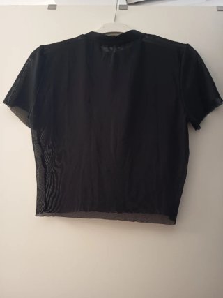 Top negro transparente Talla XS
