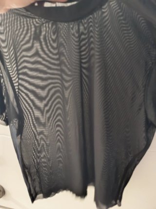 Top negro transparente Talla XS