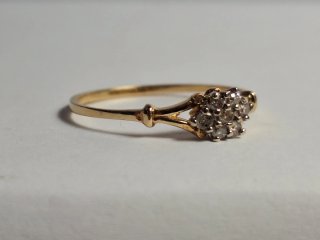 Anillo vintage oro y diamantes