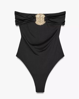 Bañador bandeau pieza metálica