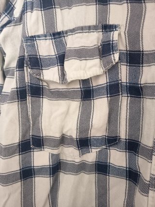 Camisa cuadros azul y blanco