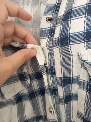 Camisa cuadros azul y blanco