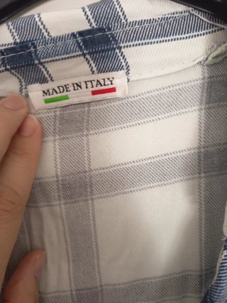 Camisa cuadros azul y blanco