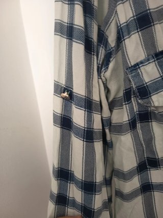 Camisa cuadros azul y blanco