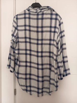 Camisa cuadros azul y blanco