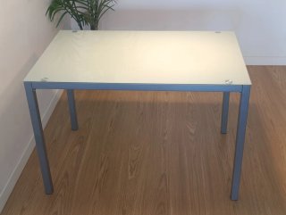 Mesa Comedor/Cocina Cristal y Metal 110x70