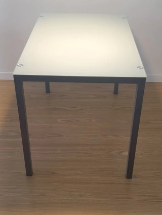 Mesa Comedor/Cocina Cristal y Metal 110x70