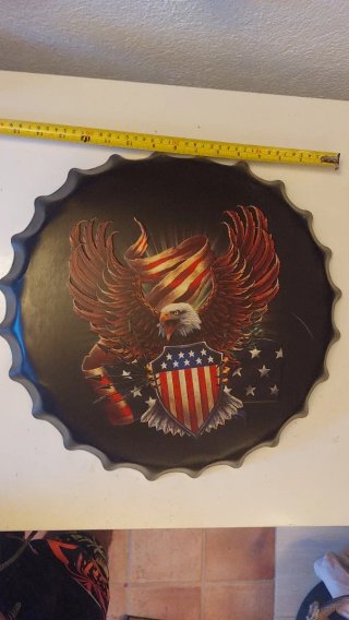 Cartel Chapa Águila Americana