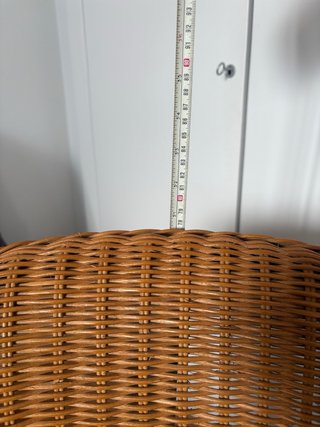Butaca de mimbre/vímet y madera