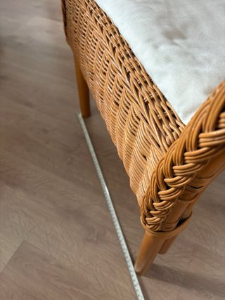 Butaca de mimbre/vímet y madera