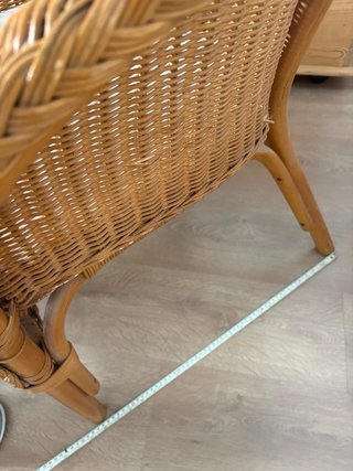 Butaca de mimbre/vímet y madera