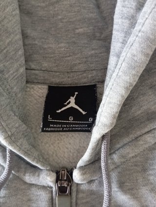 Chaqueta Jordan Vintage con capucha gris Talla L