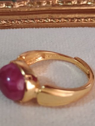 Anillo Plata con Rubí Natural