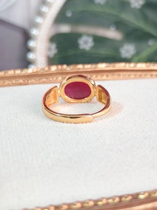 Anillo Plata con Rubí Natural
