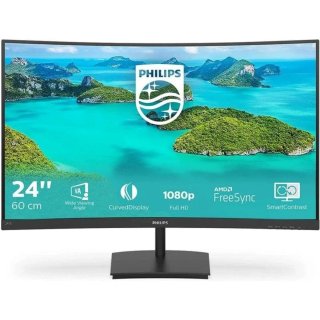 Monitor curvo negro