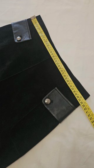 FALDA MINI EMPORIO ARMANI PIEL Y ANTE NEGRA
