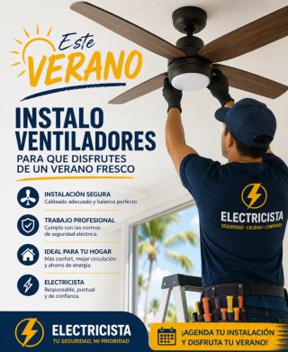 Instalo ventiladores para verano