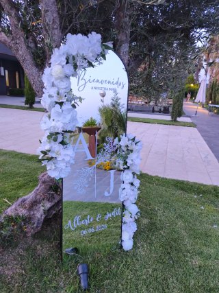 Espejo decorativo personalizado para bodas