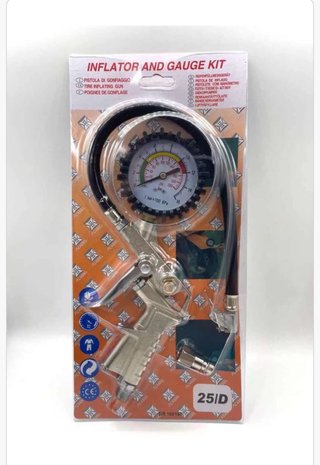 Manometro gonfiaggio gomme per compressore