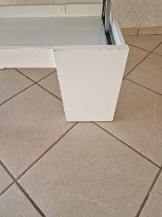 Mesa centro elevable blanca