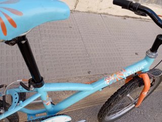 Bicicleta Btwin 20 Azul y Naranja