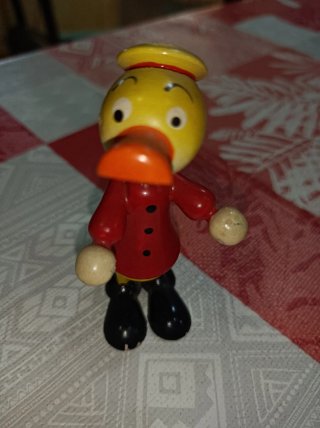 Juguete de Madera Antiguo Pato de la marca goula