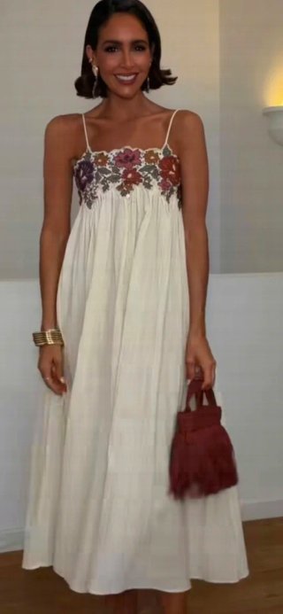 Vestido Zara bordado lentejuelas Talla S