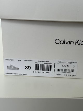 Zapatillas Calvin Klein de piel nuevas. Talla 39