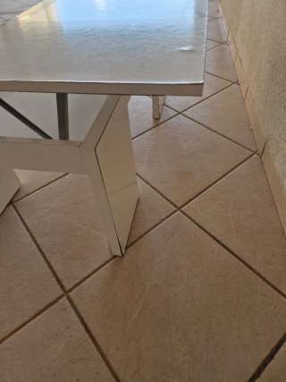 Mesa de centro elevable blanca
