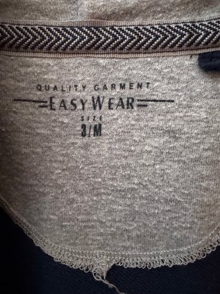 Sudadera con capucha y cremallera hombre azul