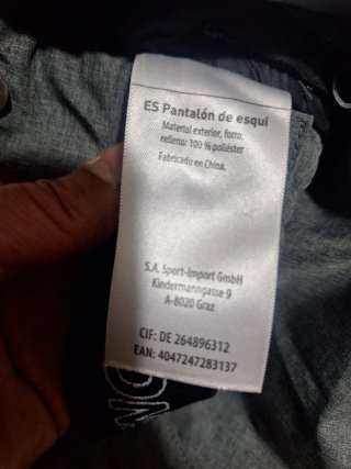 Pantalón nieve niño 6-8 años
