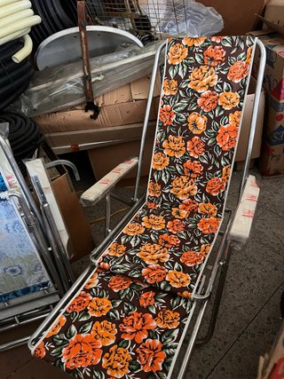Silla Playa Crespo Vintage Flores 70s-80s