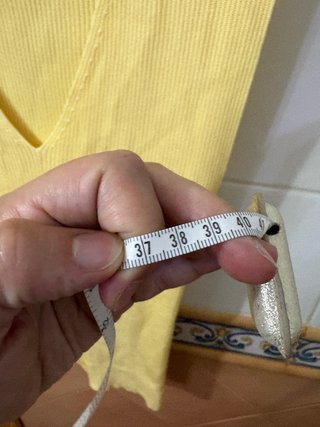 Camiseta Mango Tirante Ancho Amarilla Talla L