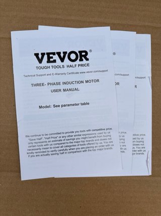 Motor Eléctrico VEVOR 2.2KW 2890rpm