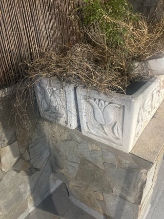 Jardinera de piedra decorada. 60€ 1