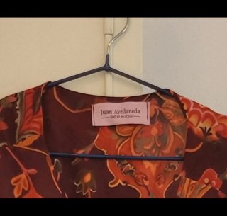Vestido Juan Avellaneda Talla 42 Estampado
