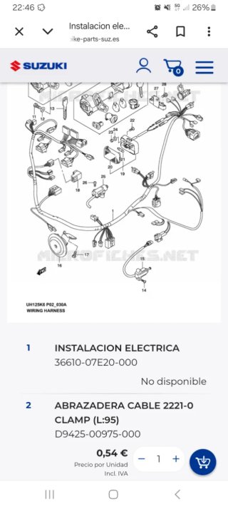 Instalación Eléctrica Suzuki Burgman UH