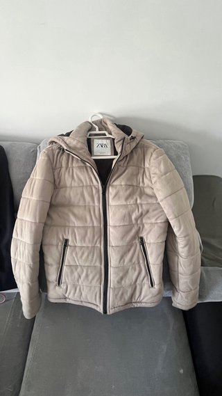 Chaqueta acolchada Zara beige hombre